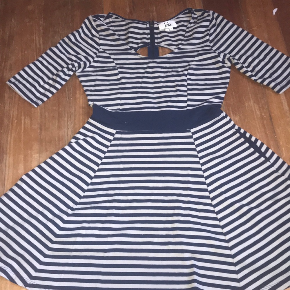 Lola Blue and White Striped Dress